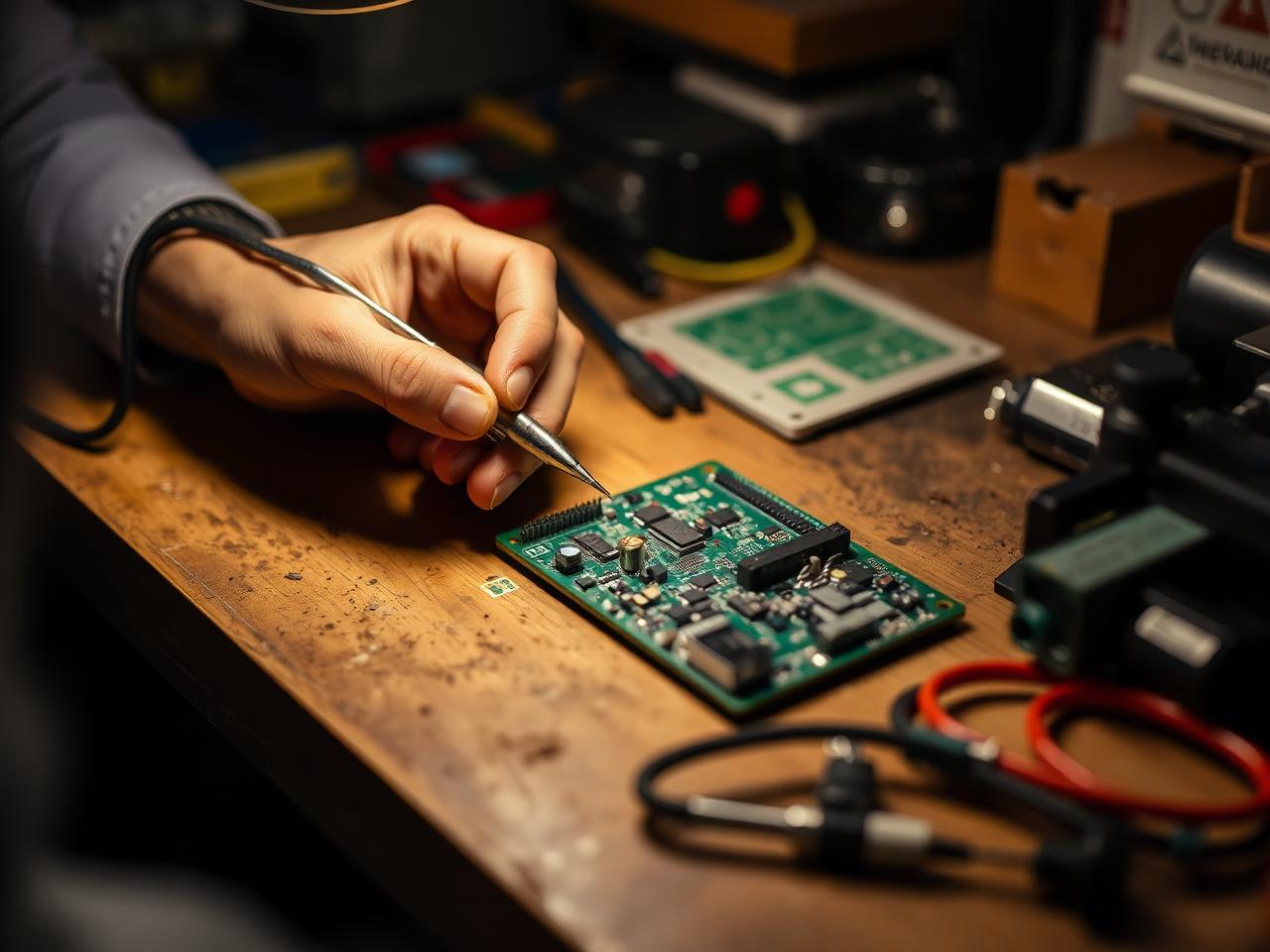 Micro-satellites designed and soldered on campus.